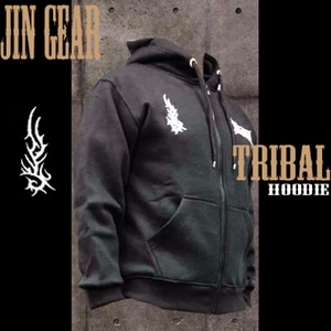 JIN GEAR Tribal Model パーカー 黒